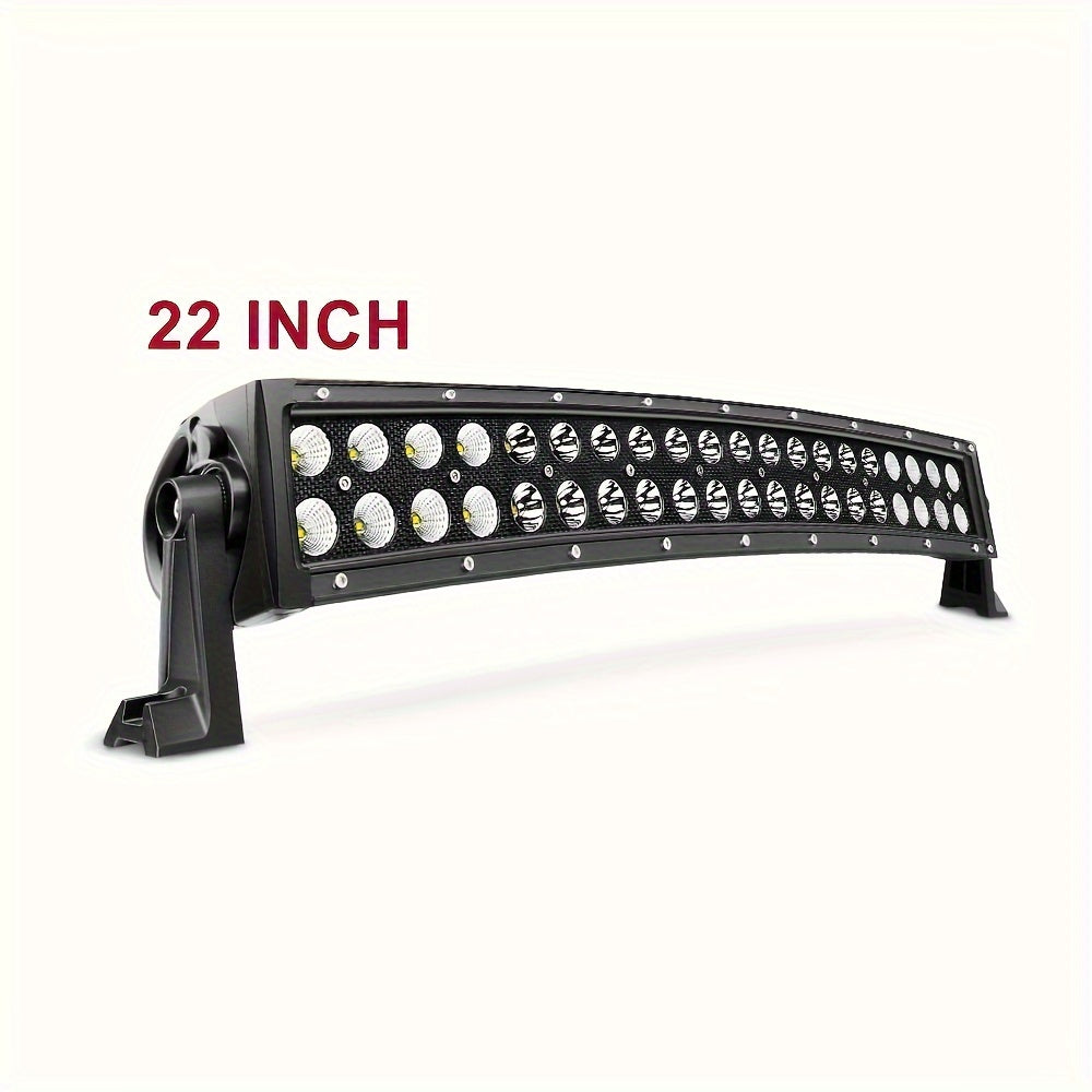 Curved LED Light Bar Set, 55.88/81.28/106.68 cm, High Brightness 3000+ Lumens, Heavy-Duty Mounts, Easy Installation, for SUV, Boat, Truck, 12-24V DC, No Battery Included, Vehicle Off-Road Lighting