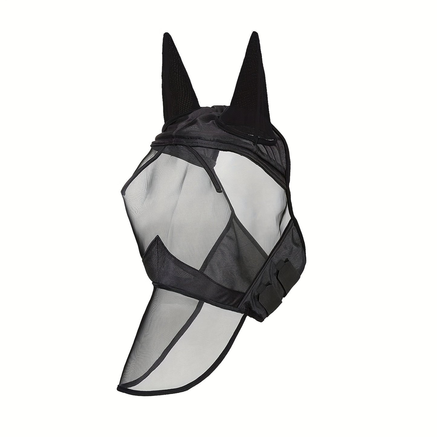 1pc Anti-mosquito Horse Head Cover Face Mask With Breathable Fabric, Insect-proof Anti-mosquito Sunshade Horse Supplies