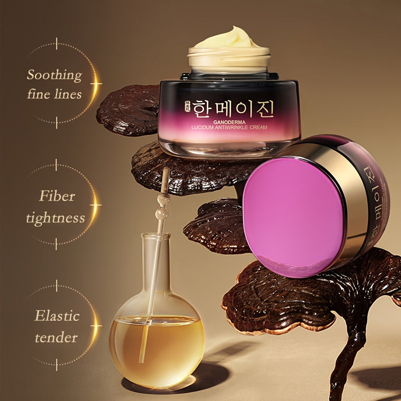 Ganoderma Lucidum Wrinkle Smoothing Cream, 1.76oz - Korean Beauty Skincare, Firming & Moisturizing, Smoothes Fine Lines With Plant Squalane