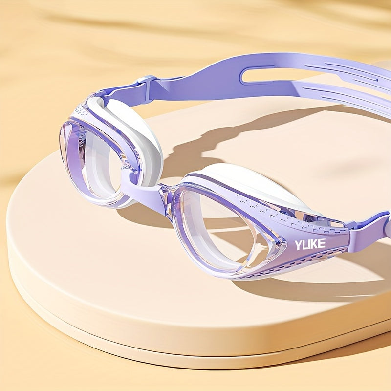 HD Anti-Fog Waterproof Swim Goggles for Men & Women - Durable PC+ABS, Multiple Colors Available