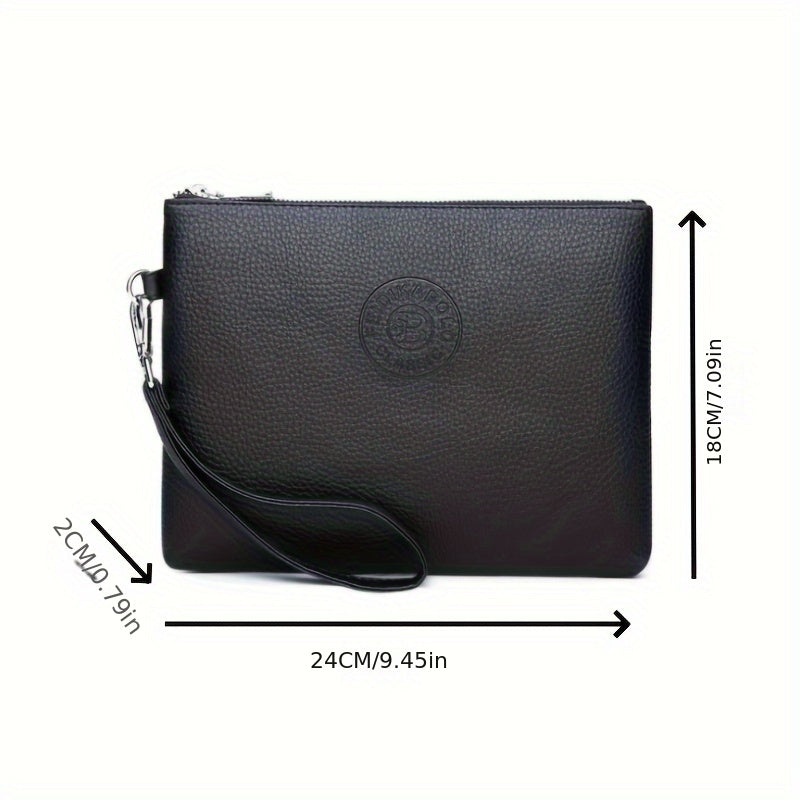 Soft Handbag For Men, Envelope Wrist Bag For Daily Commute