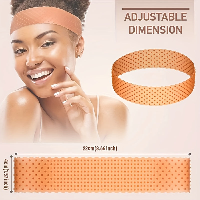 4PCS Silicone Headband Transparent Fix Wig Grip Band Non Slip Comfort Natural Wig Grip Elastic Sport Yoga Headbands To Hold Wig Grip Cap For Womens