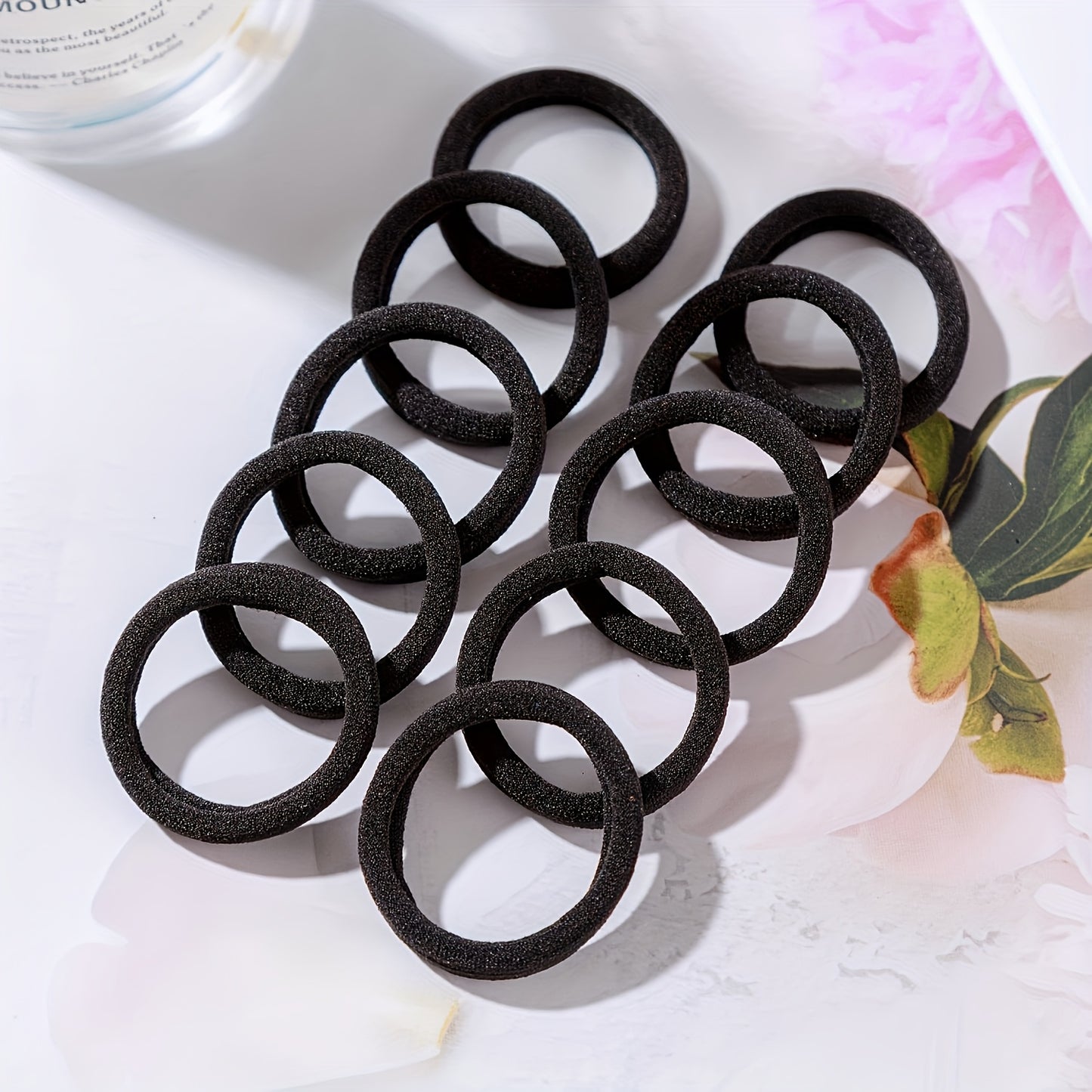 Women's Black Headband, Seamless Headband, Elastic Ponytail Fixer, No Damage to Thick Hair