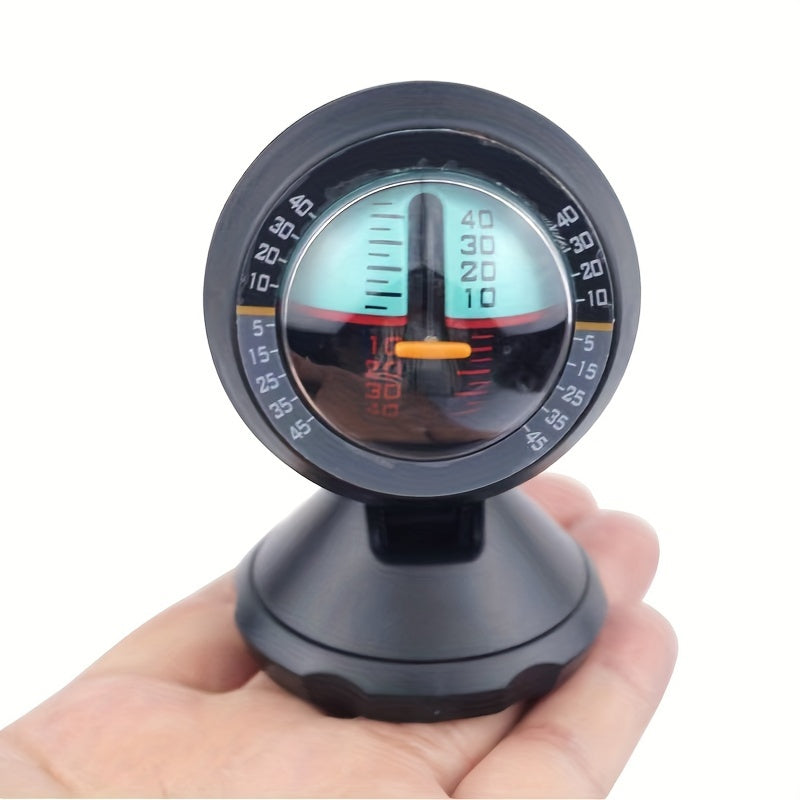 KUYEE Adjustable Car Slope Gauge - Waterproof Vehicle Level Compass for Camping, Hiking & Outdoor Adventures, Self Sensing, Mountaineering, Cycling, Tactical Training