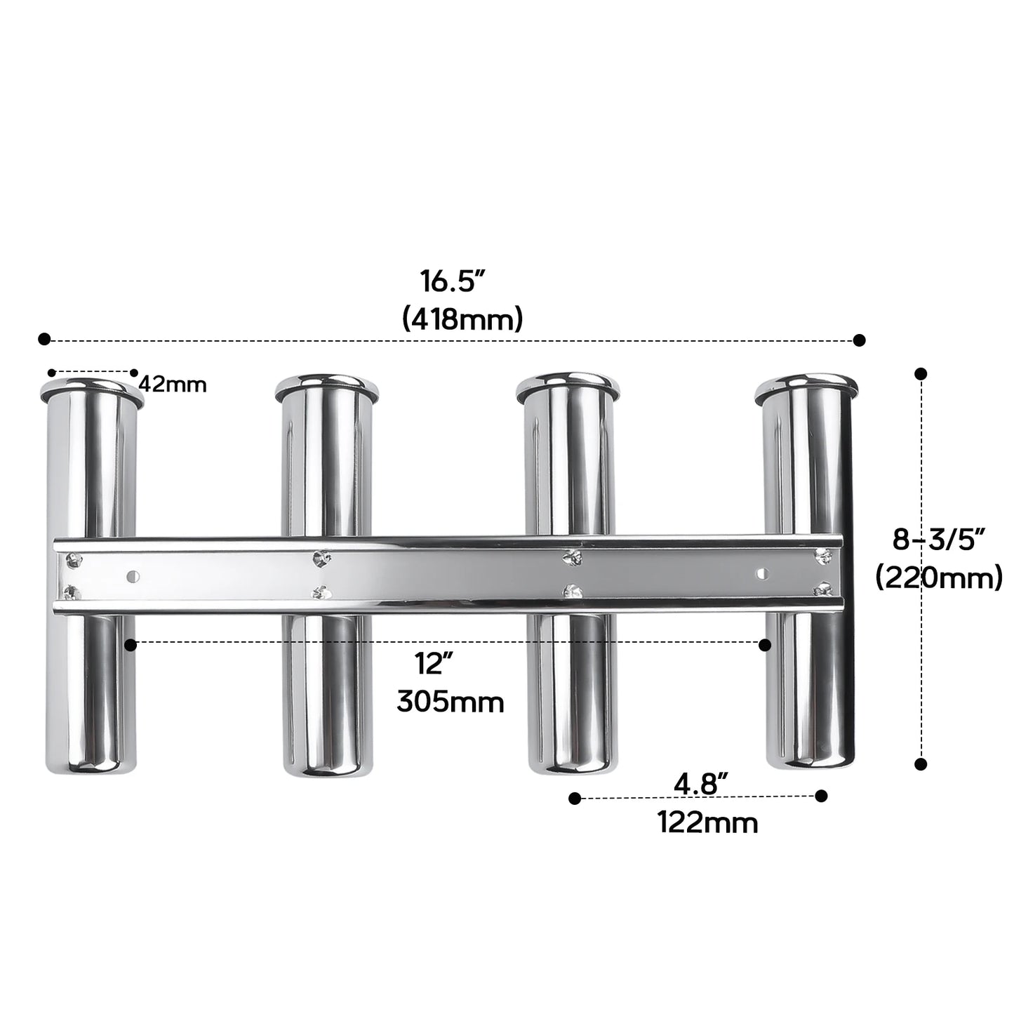 Boat Accessories Wall-Mounted Stainless Steel Fishing Rod Holder Fishing Pod Rack for Marine Boat Camper RV