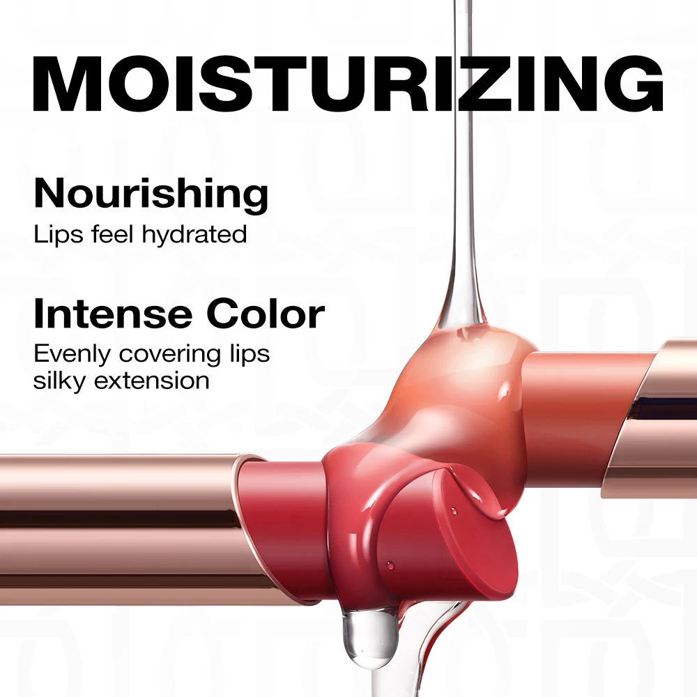 O.TWO.O Lipstick Lip Tint Moisturizing Nourishing Glow Lightweight Smooth Non-Sticky Refreshing Red High-shine Lipstick Makeup