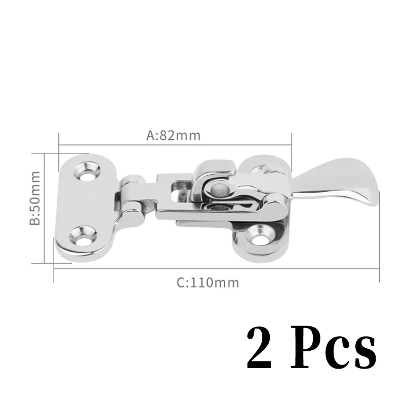 1/2 Pcs 316 Stainless Steel Marine Lock Hardware Down Clamp Latches Boat Hasp Anti-Rattle RV Door Buckle For Yacht Accessories