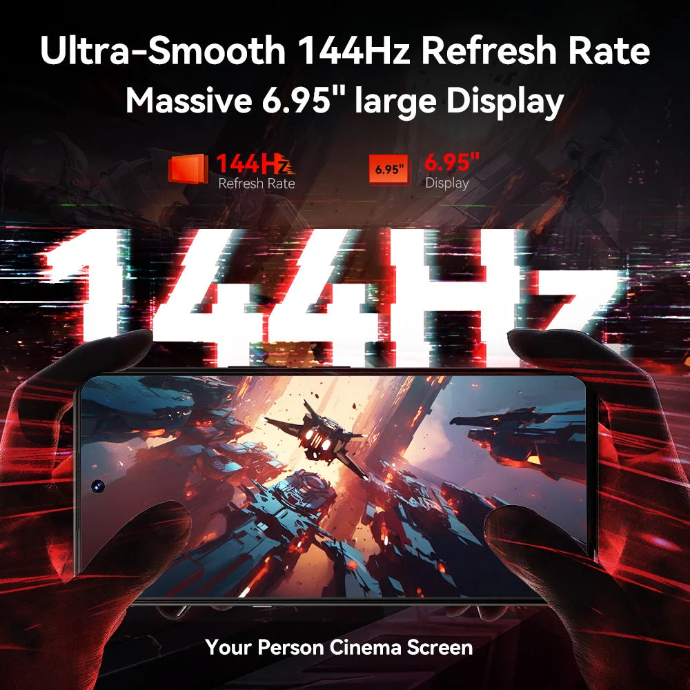 CUBOT MAX 5, Android Smartphone 5G, Dimensity 8200,4nm, 3.1GHz, 6.95-inch 144Hz Large Screen, 24+256GB,Gaming Phone,Add to Cart
