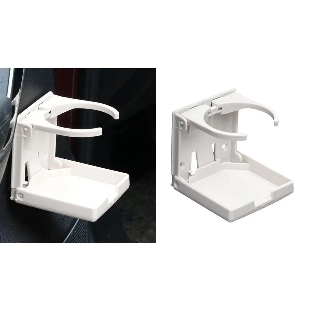 Cup Holder Folding Drink Holders Car Cup Holder for Trucks Car RVs Marine Boat , White, 102x94mm
