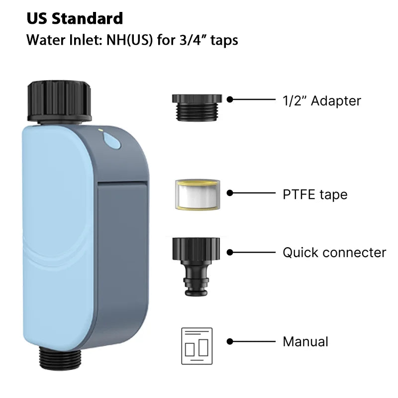 Smart WIFI Garden Watering Timer Tuya Automatic Sprinkler Remote Drip Irrigation System Outdoor Water Controller Valve Goole Hom