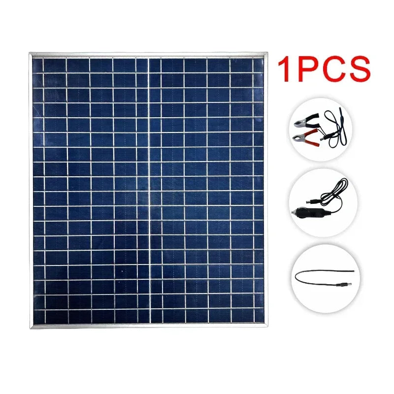 500W1000W 12V Photovoltaic Solar Panel, Power Bank Kit 100AController Solar Plate For Home/Camping/RV/Car Fast Battery Charger
