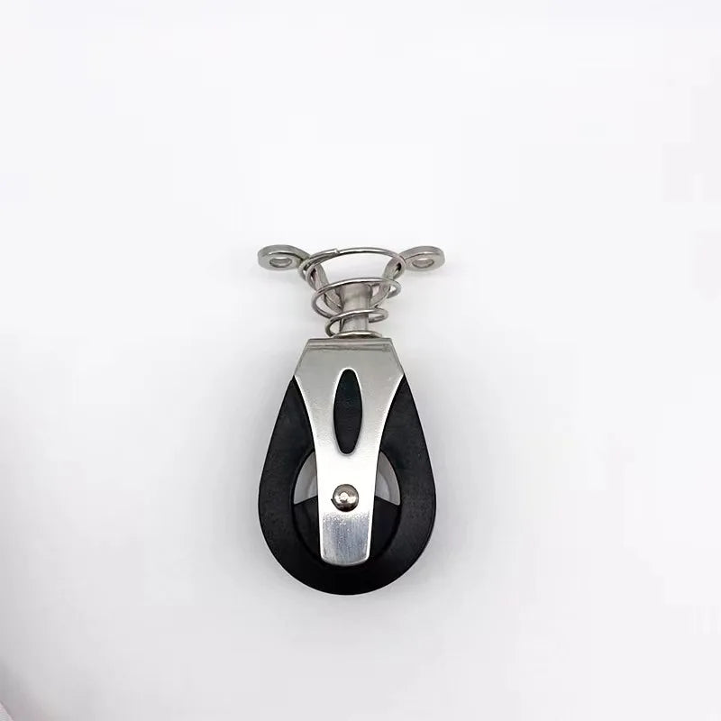 316 Stainless Swivel Nylon Pulley Block 1500 Lbs Sailing Boat Loading Single Kayak Pulley Block Lifting Swivel Bearing Sheave