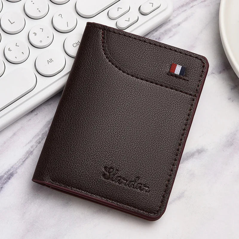 1Pc New Super Slim Soft Wallet PU Leather Mini Credit Card Wallet Purse Card Holders Men Wallet Thin Small Short Skin Wallets