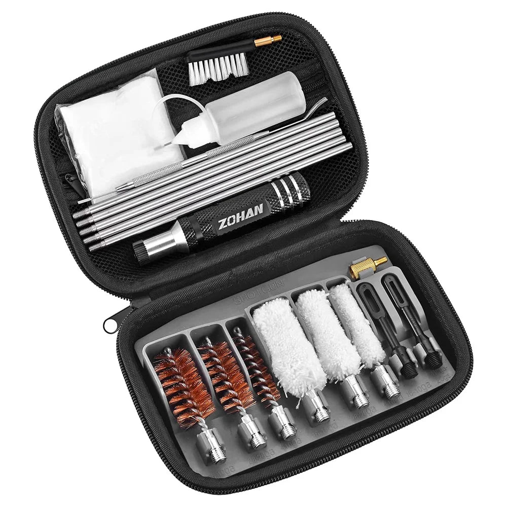 ZOHAN Tactical Shotgun Cleaning Kit For 12 20 410 GA Gauge Hunting Gun With Handles Cotton Mop And Bore Brushs Hunt Accessories