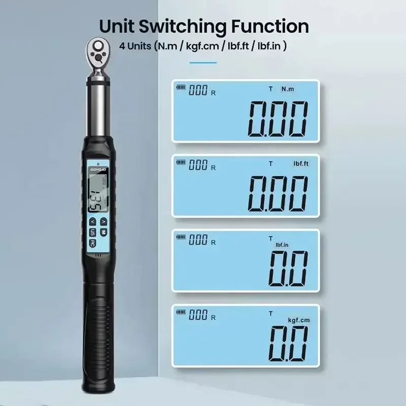 1/2" 3/8" Digital Torque Wrench Professional Torque Adjustable Wrench Data Save Bike Car Bicycle Repair Torque Tool Key