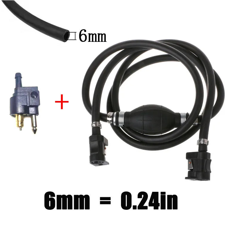 For Yamaha Motorboat 195mm Novo Combustível Linha Mangueira Outboard Boat Engine Gasolina Tanque Conectores Kit Para
