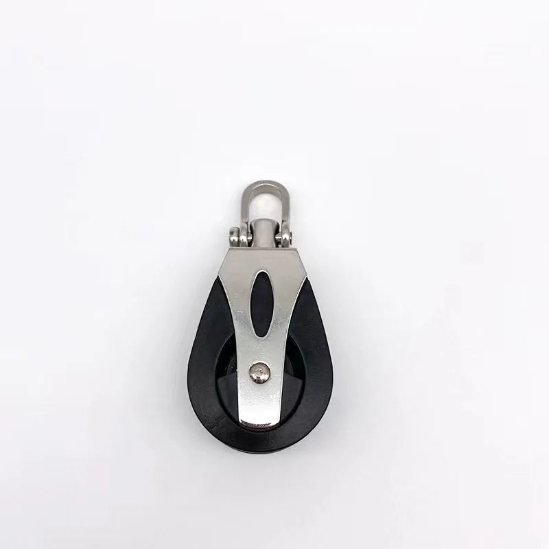 316 Stainless Swivel Nylon Pulley Block 1500 Lbs Sailing Boat Loading Single Kayak Pulley Block Lifting Swivel Bearing Sheave