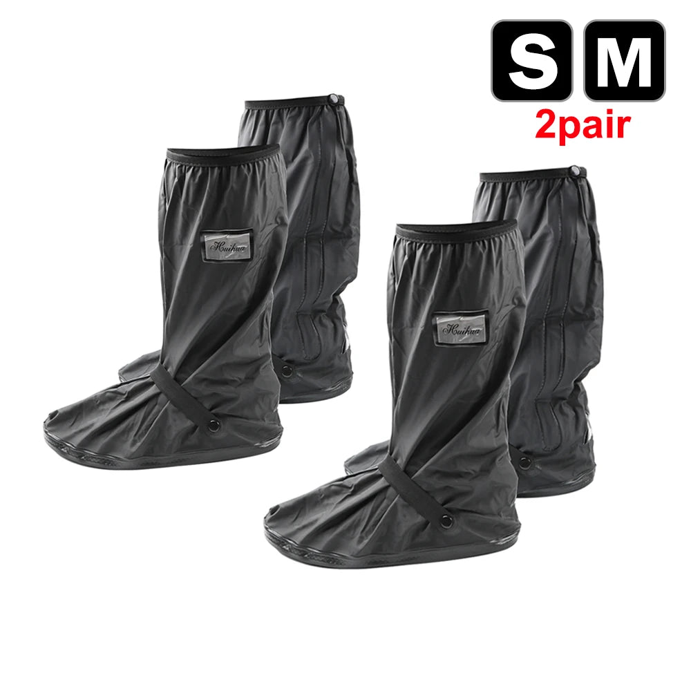 Reusable Motorcycle Scooter Dirt Bike Rain Shoes Cover Non-Slip Boot Covers Unisex Bicycle Shoes Protectors For Rainy Snowy Day