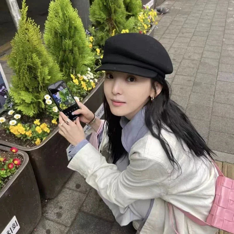 2024 Party 100% Pure Wool Custom Autumn and Winter Beret Designer Wedding Ladies New Peaked Cap Banquet Cloche Top Hat Wholesale