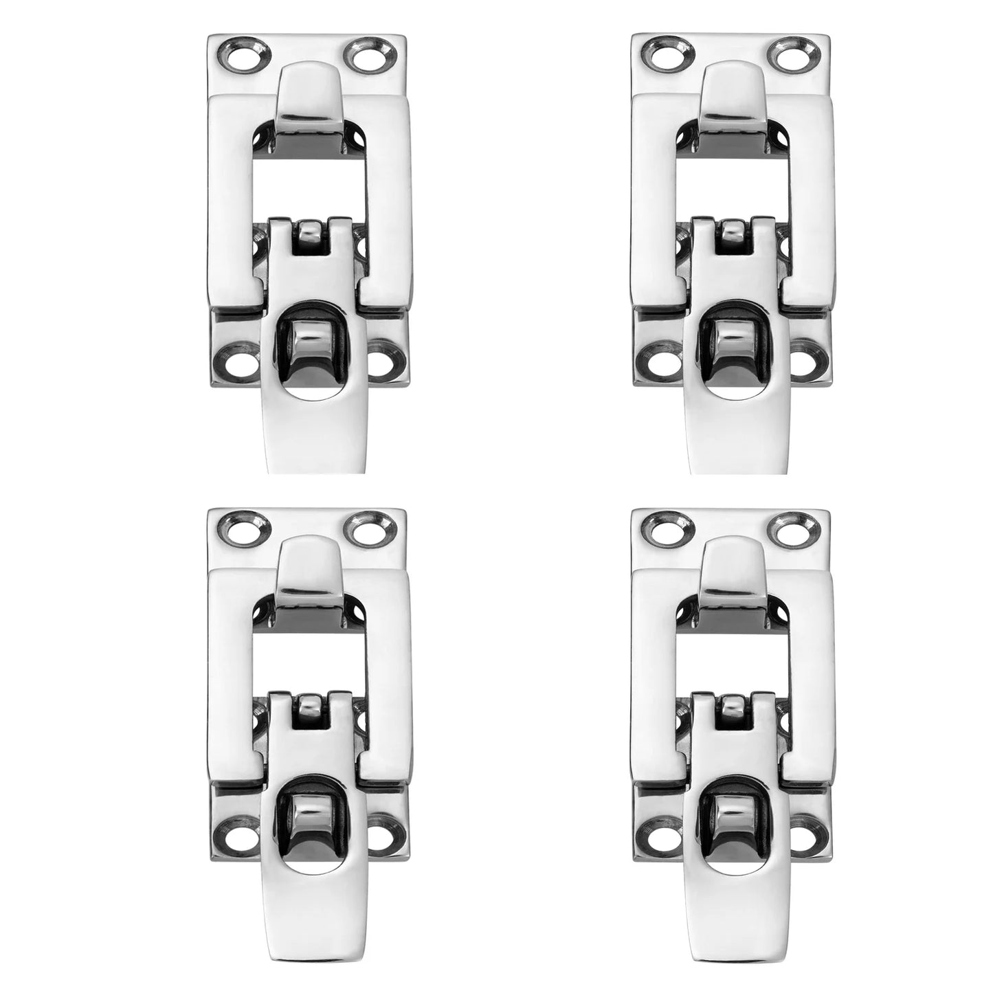 Marine 316 Stainless Steel Anti-Rattle Square Latches for Boat Door Hatch,Hold Down Clamp Latches, Lockable, Sturdy Construction