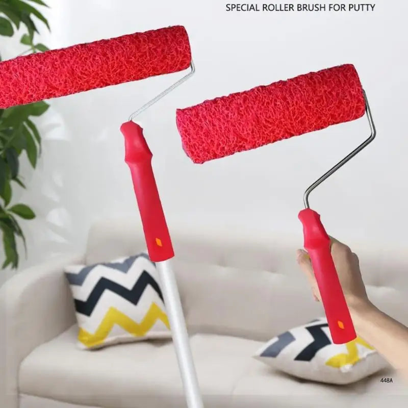 Wall Brush Putty Roller Texture Pattern Roller Brush Drywall Compound Roller for Smooth Plastering Construction Tool