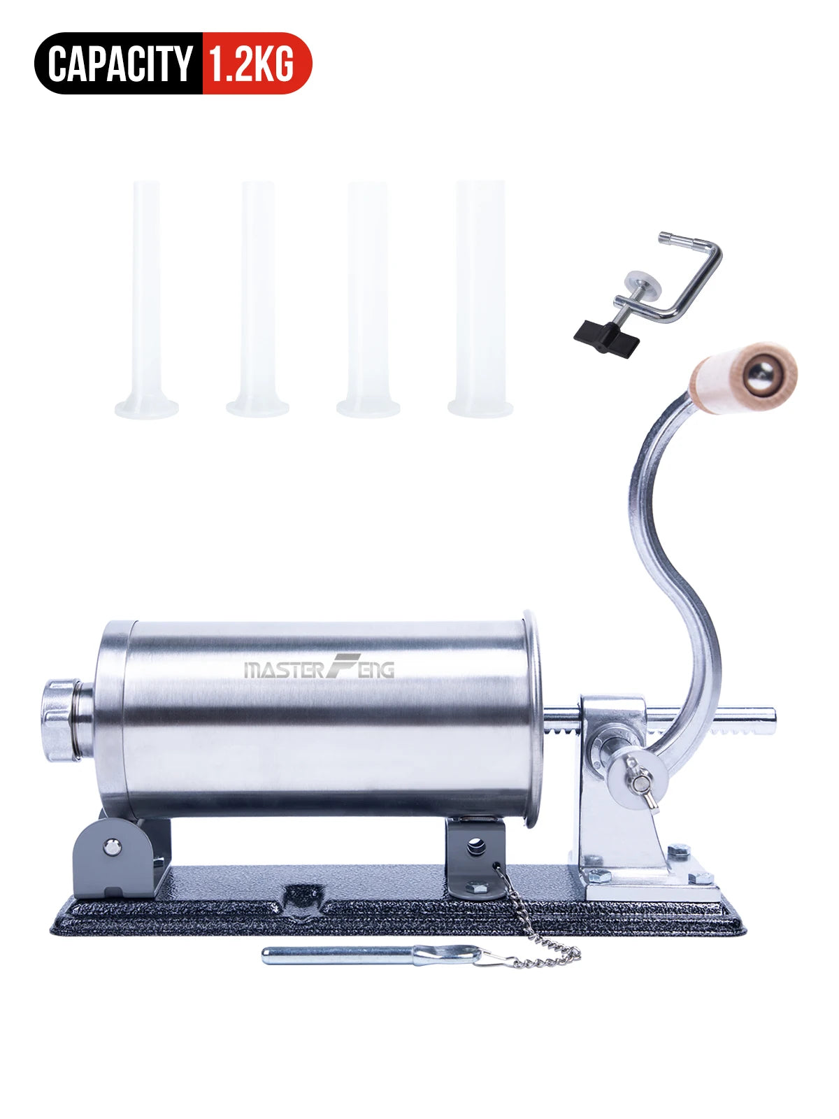 MASTER FENG Horizontal Sausage Stuffer Homemade Manual Sausage Maker Sausage Meat Filling Machine
