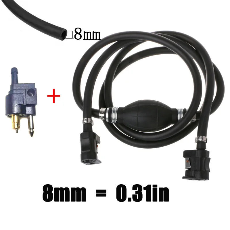 For Yamaha Motorboat 195mm Novo Combustível Linha Mangueira Outboard Boat Engine Gasolina Tanque Conectores Kit Para