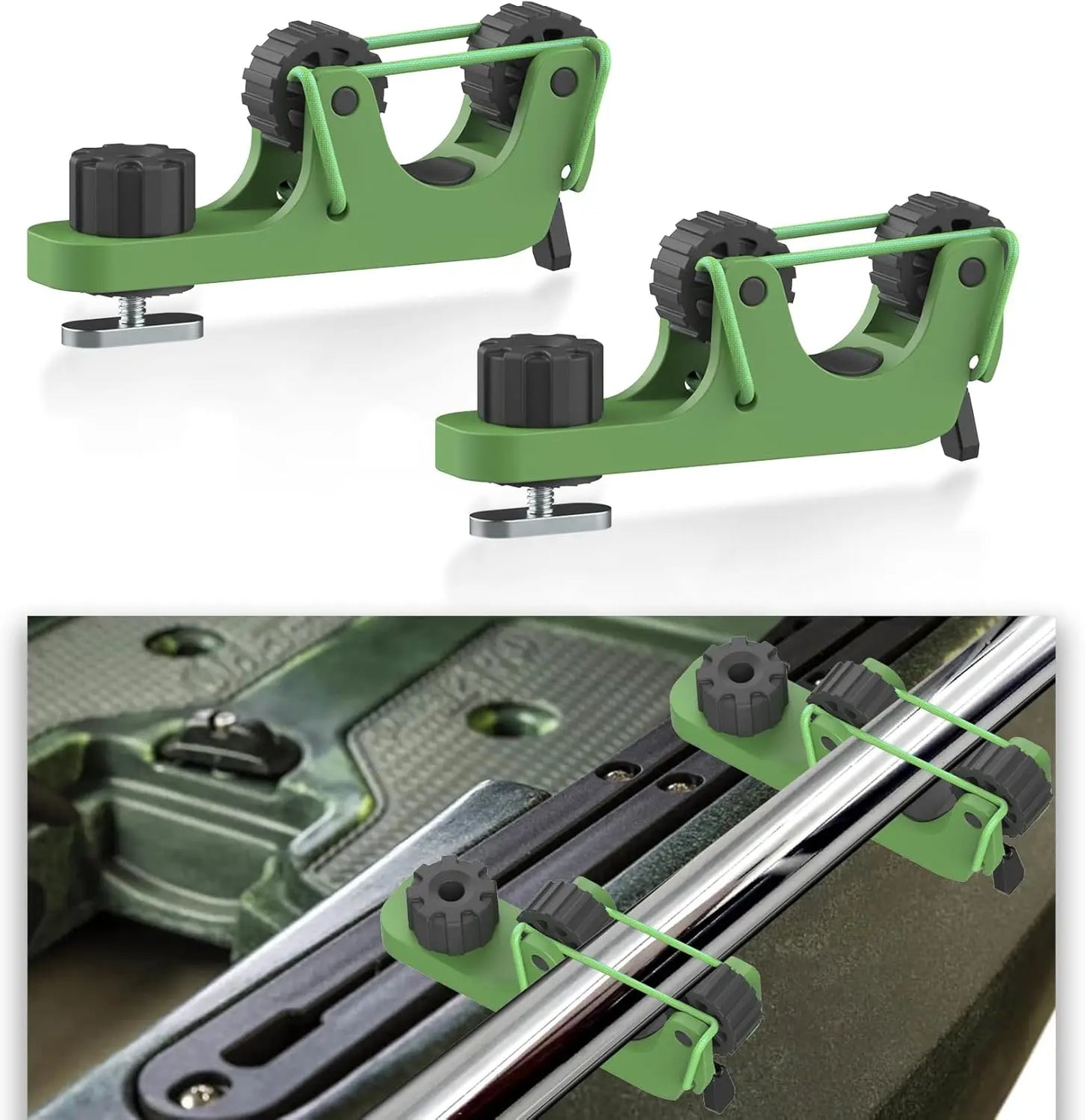 2 PCS Extend Kayak Paddle Holder Kayak Track Mount Accessories for Holding Standard Paddle Kayak Oar Holder Kayak Rail