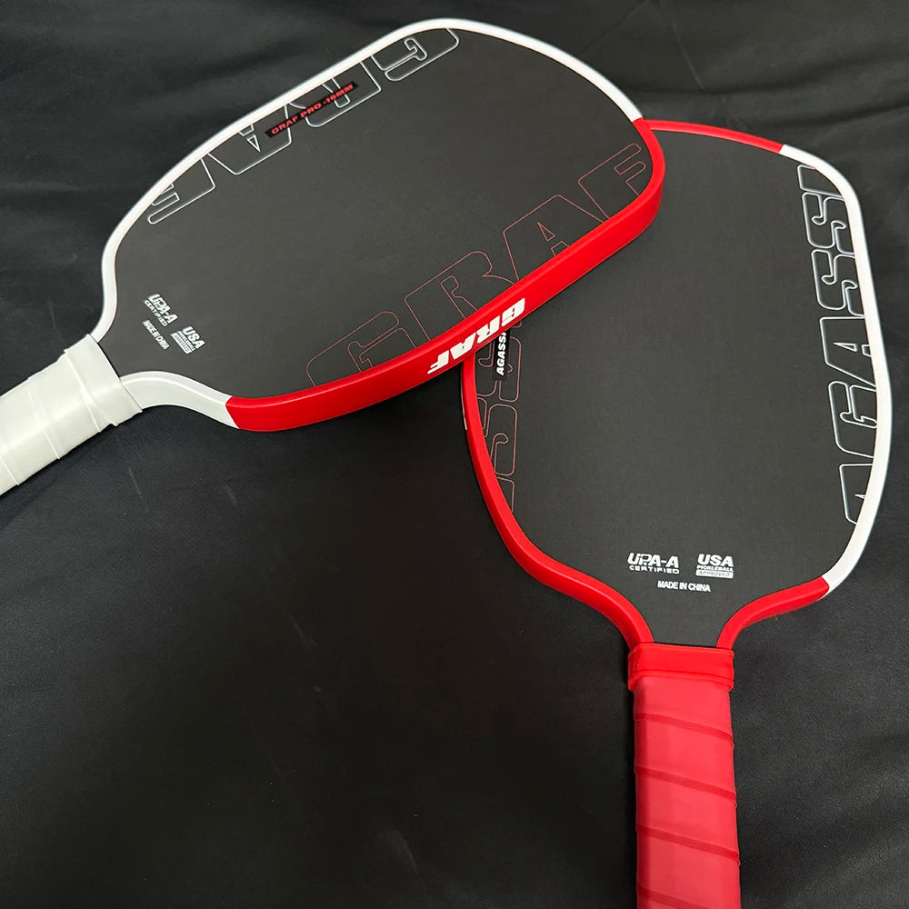 2025 Agassi Pro Shape TFP Espuma 14mm 16mm Espessura GEN4 Núcleo Thermoformé Toray T700 Pá de pickleball de fibra de carbono