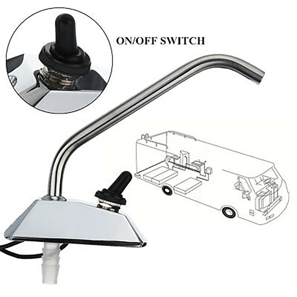 12V Galley Electric Water Pump Tap Faucet Water Tap With Switch Faucet Base For Caravan Boat Boats Caravans Motorhomes RV