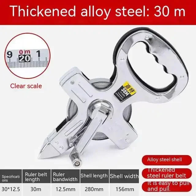 30m/50m/100m Tape Measure Portable Stainless Steel Shelf Frame Ruler Metric Scale Stainless Steel Ruler,Precision Measuring Tool