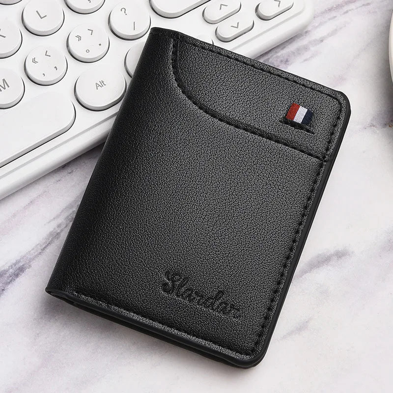 1Pc New Super Slim Soft Wallet PU Leather Mini Credit Card Wallet Purse Card Holders Men Wallet Thin Small Short Skin Wallets