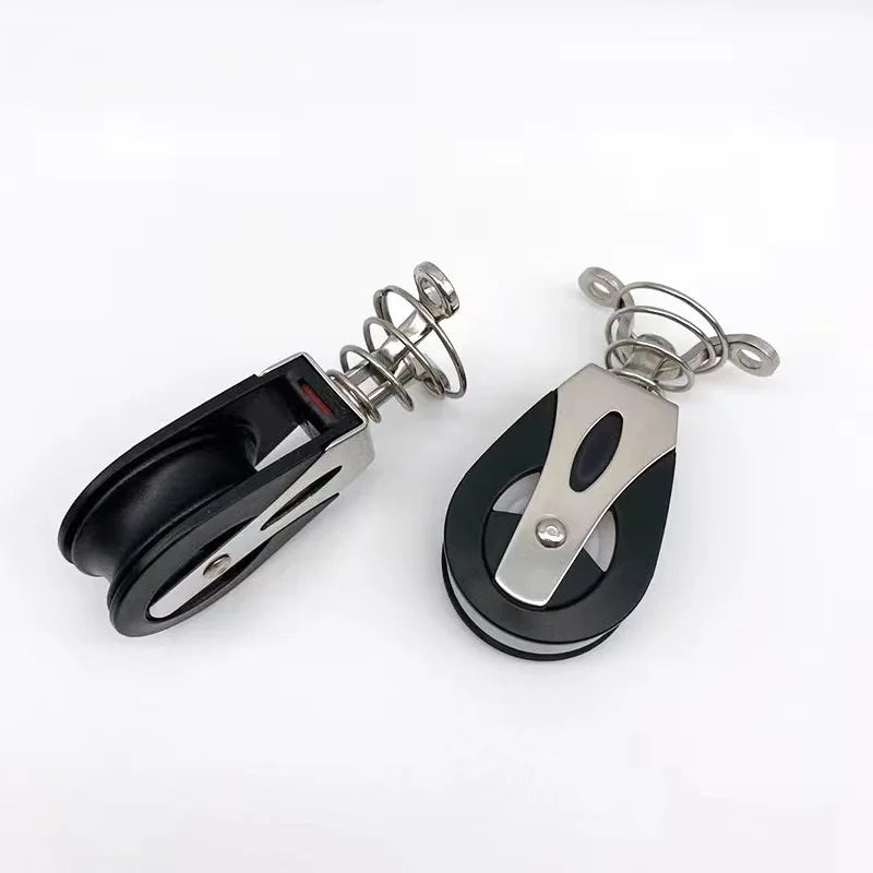 316 Stainless Swivel Nylon Pulley Block 1500 Lbs Sailing Boat Loading Single Kayak Pulley Block Lifting Swivel Bearing Sheave