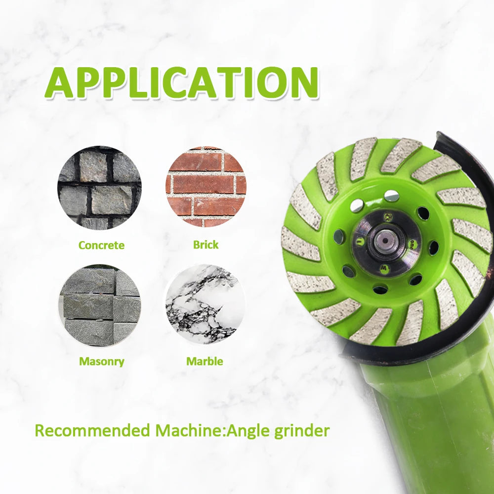 FACHLICH 1pc 100/115/125mm Diamond Grinding Wheel Stone Brick Granite Concrete Polishing Disc Cup Wheel Abrasive Tools