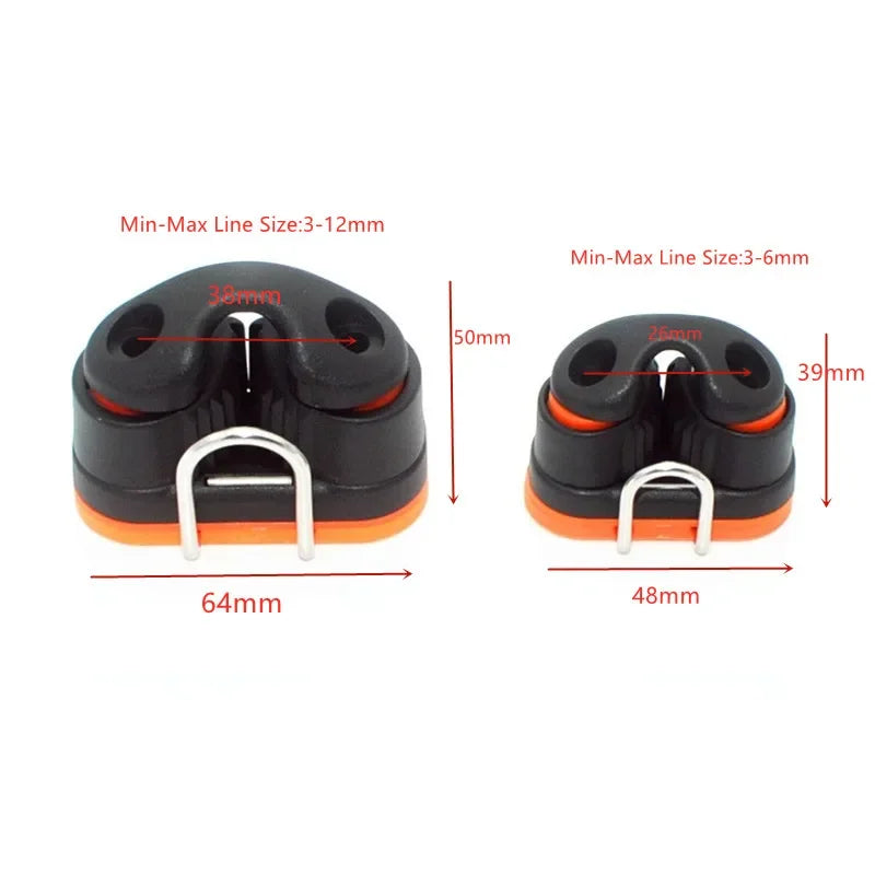 Composite Material Ball Bearings Cam Cleat With Stainless Steel Ring Carbo Cam Kit Rope Fairlead