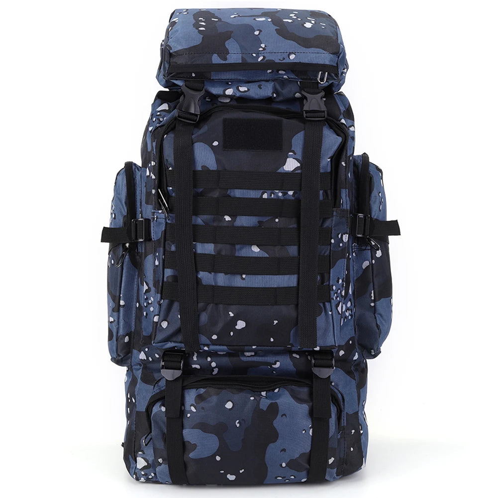 80L Comfort Breathable Camouflage Backpack Waterproof Wear-resistant Climbing Backpack Outdoor Sports Rucksack Ski Hiking Bags