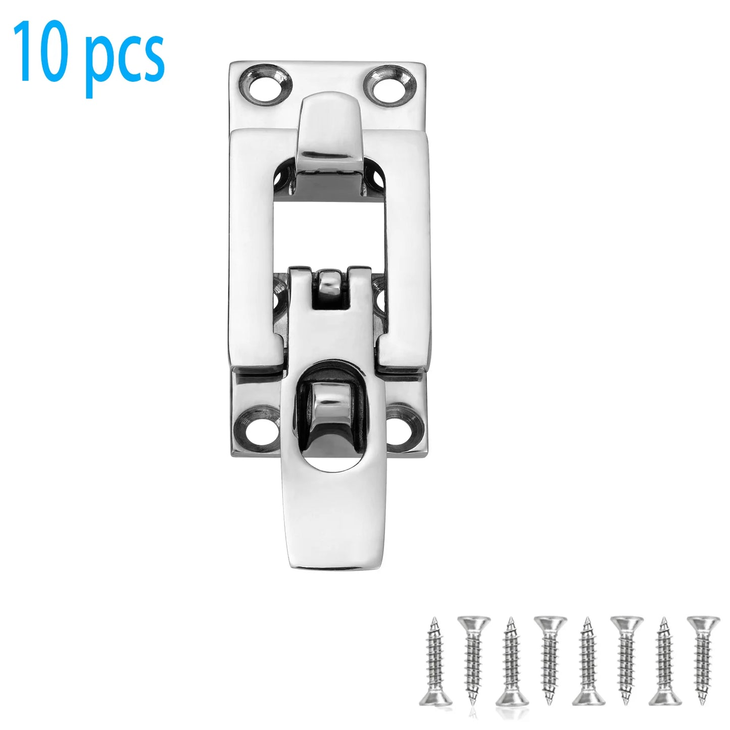 Marine 316 Stainless Steel Anti-Rattle Square Latches for Boat Door Hatch,Hold Down Clamp Latches, Lockable, Sturdy Construction