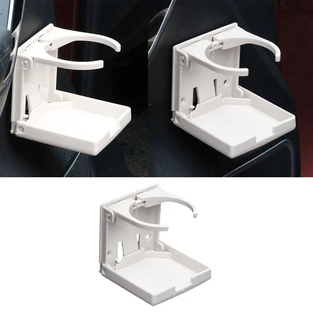 Cup Holder Folding Drink Holders Car Cup Holder for Trucks Car RVs Marine Boat , White, 102x94mm