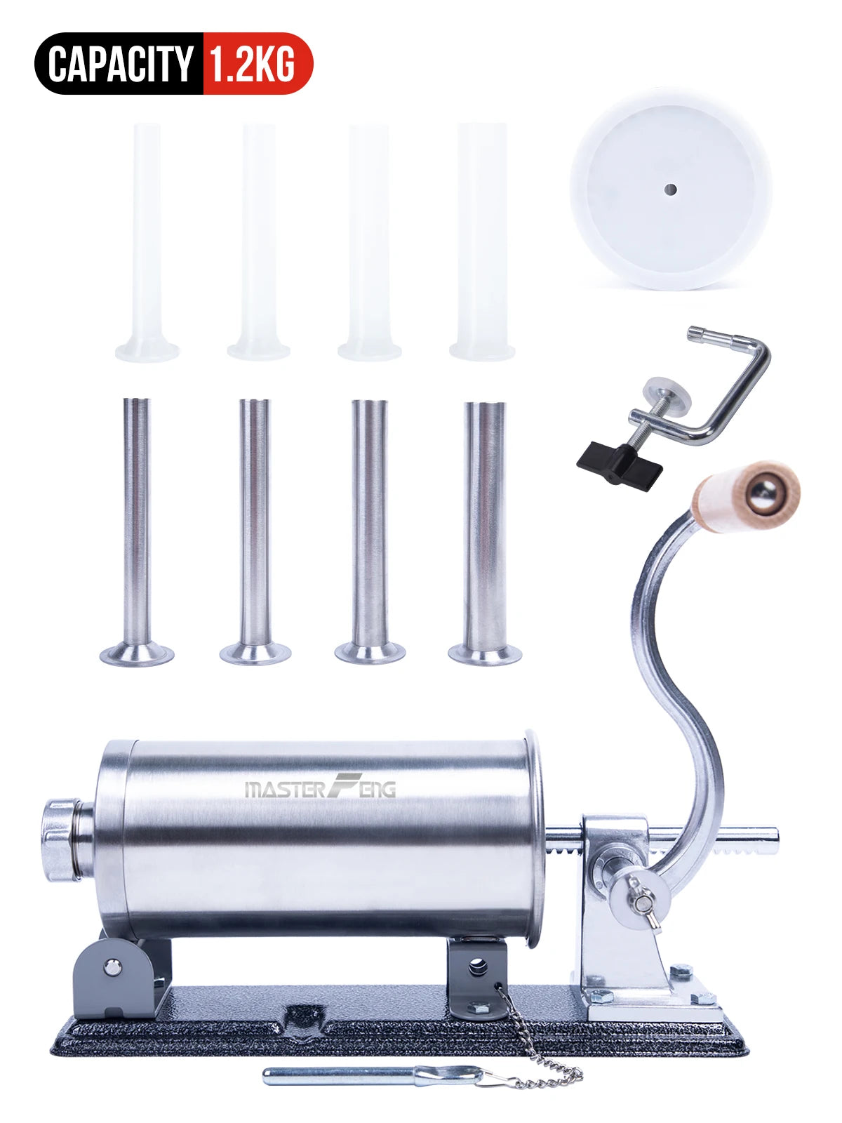 MASTER FENG Horizontal Sausage Stuffer Homemade Manual Sausage Maker Sausage Meat Filling Machine