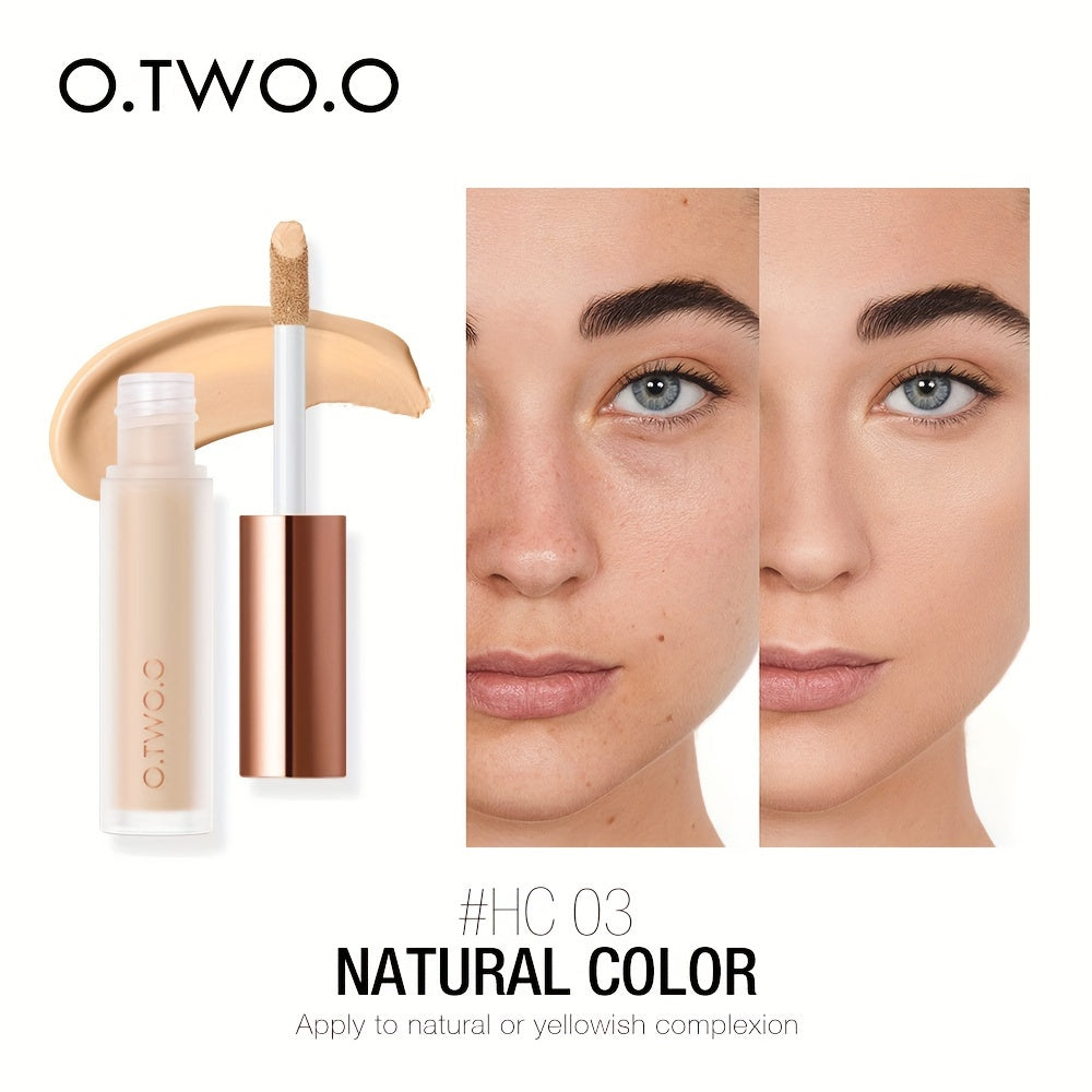 O.TWO.O Liquid Concealer Primer - High Coverage, Waterproof, Breathable, Natural Finish, 4 Shade Options, Long-Lasting up to 24 Hours, Lightweight Texture