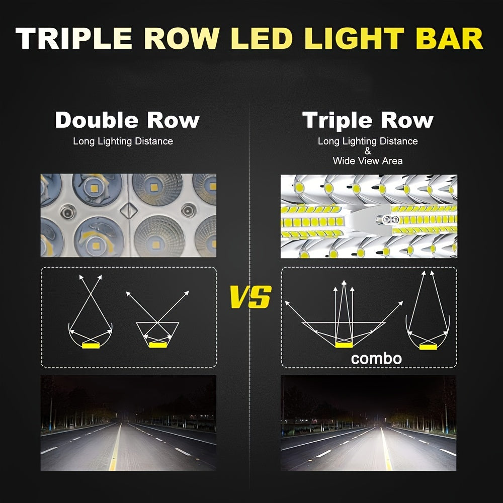 50.8 cm 3 Rows LED Work Light bar LED Driving light Combo lamp for offroad 4x4 tractor Car Auto ATV 12V 24V Truck Car Roof Light Bar