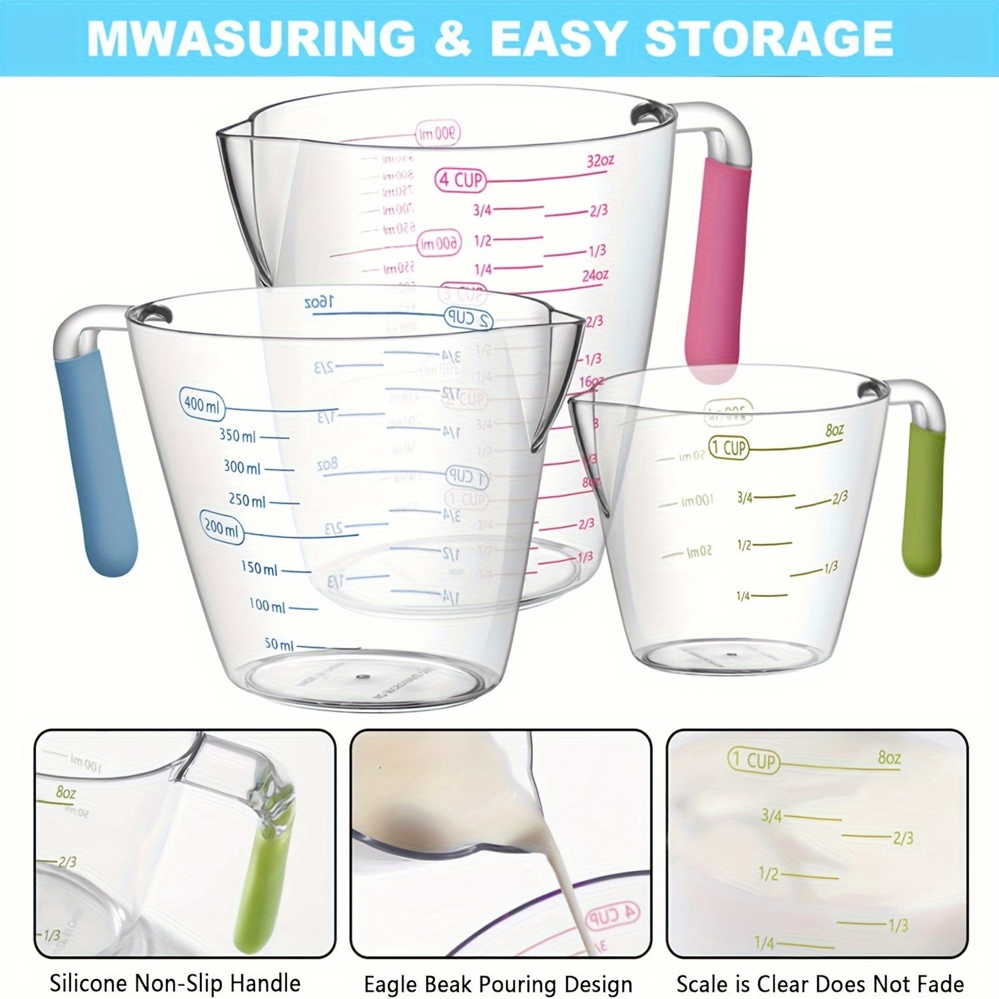 20pcs/set, Measuring Cups And Spoons Set, Stainless Steel Measuring Cups And Spoons Set, Including Stackable Measuring Cup And Measuring Spoons, 1 Leveler For Dry And Liquid Ingredients, Baking Tools, Kitchen Stuff