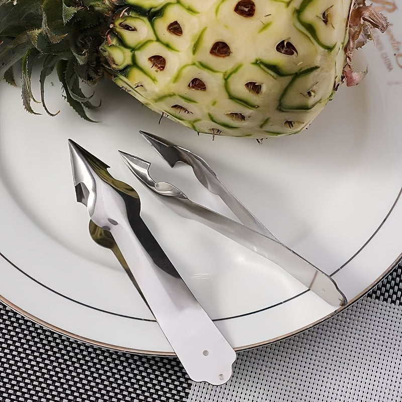 Stainless Steel Pineapple Eye Peeler & Seed Remover - Easy-to-Use Kitchen Gadget for RVs
