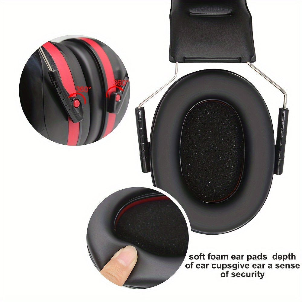 SAFETREE Professional Ear Muffs - SNR34 Noise Reduction, Hearing Protection for Outdoor Work, Gardening & Laboratory Use, Black, Earmuffs, Noise Reduction