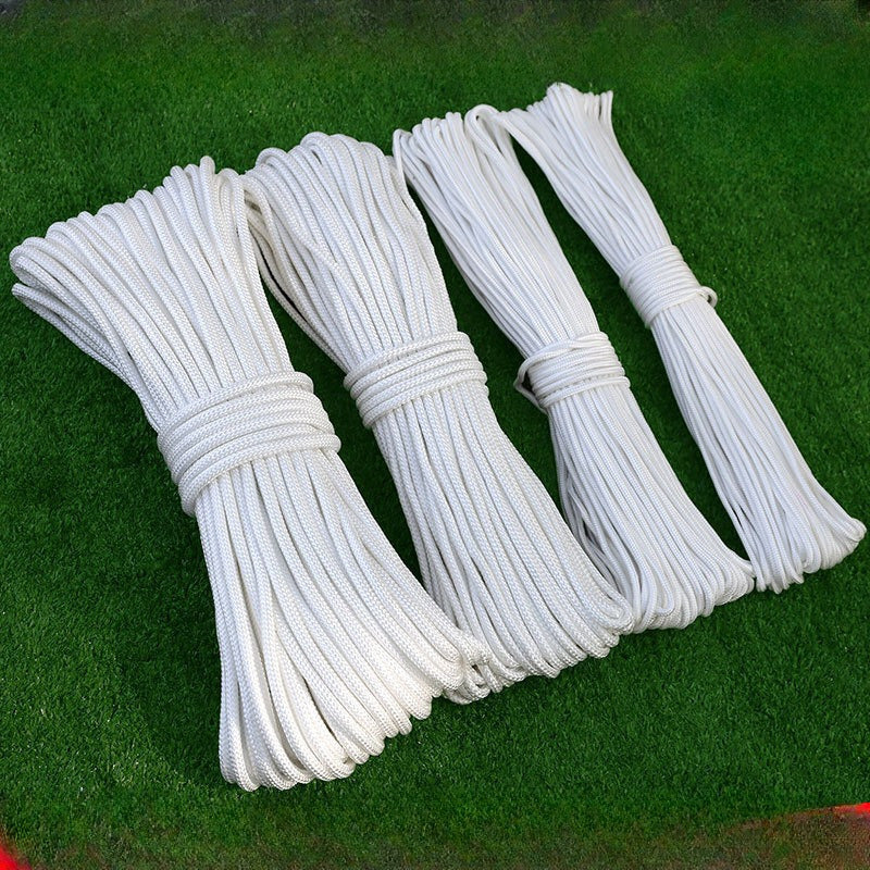 1pc Nylon Rope - Strong and Wear-Resistant Braided Rope in White Core, Available in Various Sizes (30m/50m/100m), Ideal for Bundling, Truck Pulling, Tarpaulin, Tent, Fishing Boat, Net, Salvage Use, Durable Material for Outdoo
