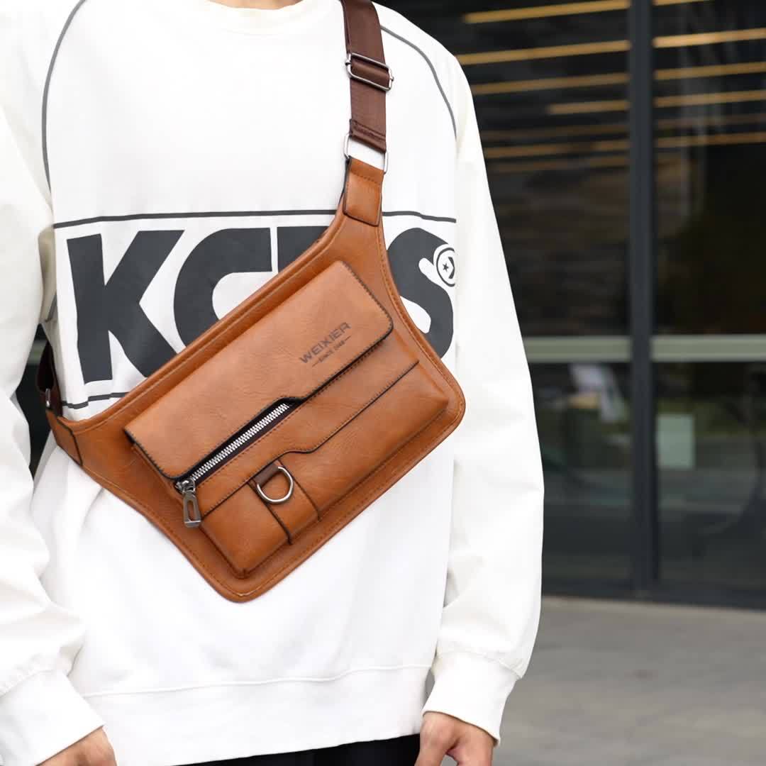 New Men's Casual Large-capacity High Quality Men's Chest Bag Senior Sense Of Large-capacity Men's Crossbody Bag Shoulder Bag Ideal Gift for Men