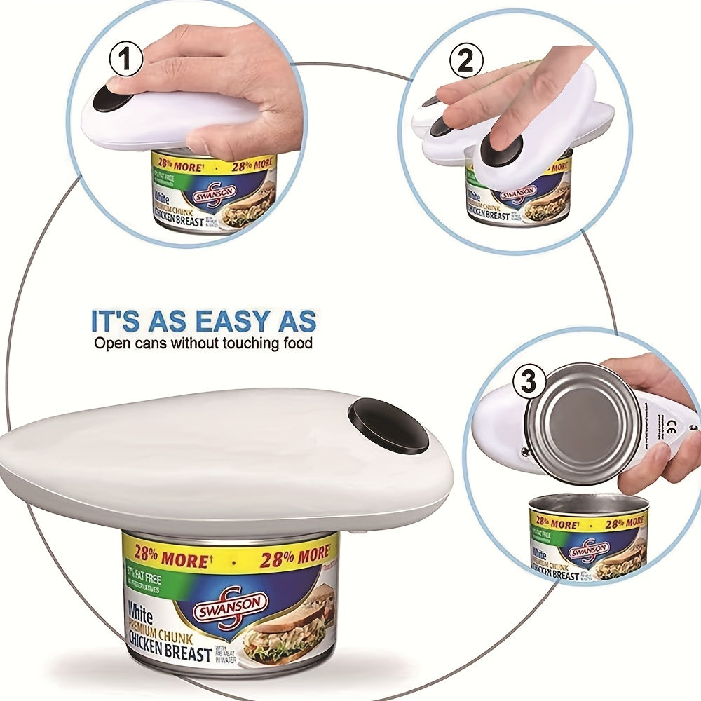 Auto Electric Can Opener: Open Your Cans With A Simple Press Of Button - Automatic, Hands Free, Smooth Edge, Food-Safe
