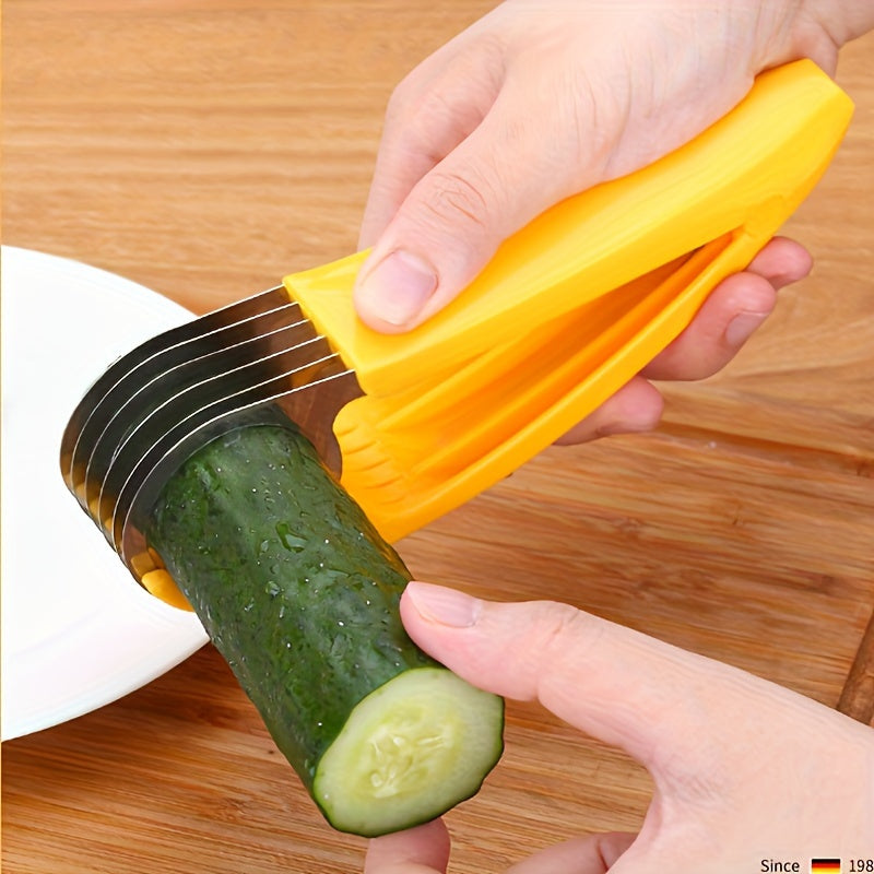 Stainless Steel Banana & Cucumber Slicer - Perfect for BBQs & Outdoor Cooking, Food-Safe Kitchen Gadget