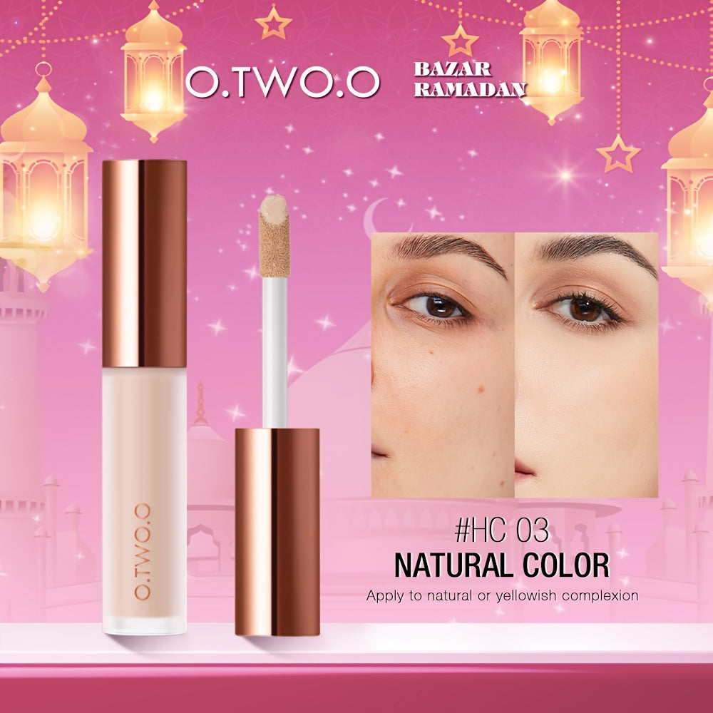 O.TWO.O Liquid Concealer Primer - High Coverage, Waterproof, Breathable, Natural Finish, 4 Shade Options, Long-Lasting up to 24 Hours, Lightweight Texture