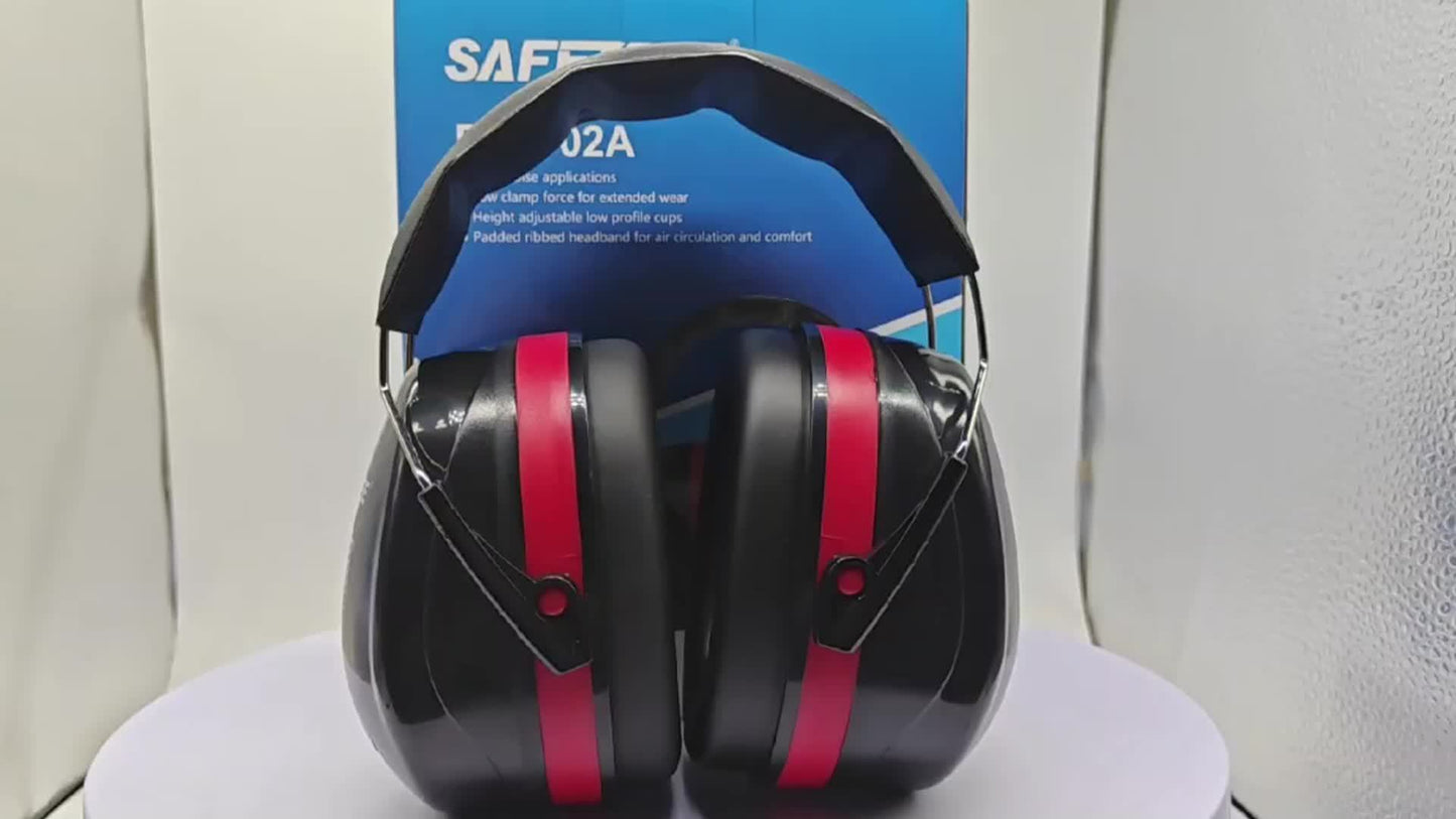 SAFETREE Professional Ear Muffs - SNR34 Noise Reduction, Hearing Protection for Outdoor Work, Gardening & Laboratory Use, Black, Earmuffs, Noise Reduction